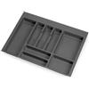 bricoleva.it Portaposate Regolabile Cassetto per Cucina - Organizer Cassetti - Divisore Posate - Organizzatore in Plastica Resistente (Portaposate 70, Antracite)