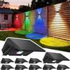Delaiglow Lampada Solare da Esterno Up & Down Set da 10 Luci Solari da Esterno Bianco Caldo e RGB Faretti Solari a LED da Esterno 1000 mAh Applique Impermeabile IP67 Per Parete Giardino Terrazzo