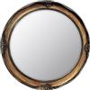 Funerom Specchio decorativo da parete, stile vintage, 31 cm, rotondo, oro anticato
