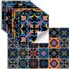 oxiang 24 Pezzi Adesivi Per Piastrelle Vinile Autoadesivi Adesivi Murali Impermeabili Per Cucina Bagno Piastrelle Parete Camino Armadio Decorazione Adesivi,Hz-30,10x10 Cm