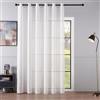 Topfinel Tende per Interni Tende in Voile Semi Trasparente Moderne per La Casa 1 Pezzi con Anelli 300x260 cm per Soggiorno Camera da Letto Bianco