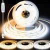 ShineBurky Striscia LED COB 5V USB, CCT 2700K-6500K 2 Metri 608LEDs/M CRI93+ Dimmerabili Strisce Luci LED Flessibile per Retroilluminazione TV, Cucina, Camera da Letto, Fai da Te