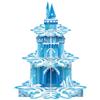 Fuwraixis Frozen Supporto per cupcake,Torre da dessert a 3 livelli del Fiocchi di neve,Castello Decorazioni per torte in carta, per ragazzi e adulti Decorazioni per feste di compleanno