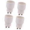 Tiardey 4PCS GU10 à E14 Adaptateur de Support de Lampe Douille de Lumière Convertisseur de Base d'ampoule