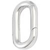 Beebeecraft 1 pz 925 Anelli A Molla in Argento Sterling da 17.5x9.5x2.5mm Chiusura Accorciatrice per Collane Connettore Rinforzato Fermagli Ovali per La Creazione di Gioielli Braccialetti Cavigliere