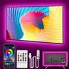 PSTAR Led TV Retroilluminazione 2M, striscia LED con Bluetooth per TV da 40-60 pollici, luci LED TV con sincronizzazione musicale, app e telecomando, illuminazione USB Retroilluminazione TV