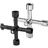 QHFlashbuy Chiave Quadrata 2 Pezzi 4 Vie Chiave Universale Chiave,Chiave Della Scatola Elettrica,Quadrata Contatore,Multifunzione per Rubinetti,Armadi Contatori Elettrici e Armadi