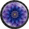 Artinhand Confezione da 4 pomelli viola mandala, per armadietti da cucina e bagno