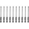 QUARKZMAN 10pz SL3 Punte per Cacciavite a Taglio Magnetica 3mm S2 Punta Cacciavite a Testa Piatta Acciaio 1/4 Grado Industriale Gambo Esagonale 3 Lungo per Rimuovere Viti Fissaggio