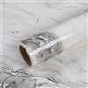 VEELIKE Carta da Parati Effetto Marmo Beige Grigio 81cm x300cm Adesiva Lucida Lavabile per Cucina Camera da Letto