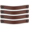 Brute Strength - Maniglie in pelle per mobili - Cognac - 4 pezzi - 25 x 3 cm - Maniglia per mobili, maniglia per porte per cucina, bagno, armadi, comò, legno
