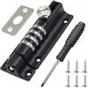 Kiuiom Serratura a Combinazione a 3 Cifre,Lucchetto a Combinazione con Viti,Password Hasp Locks,Password Meccanica Serratura per Porte Piccole Armadi Porta del Fienile Garage Giardino (Nero 2# 1PC)