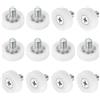 QUARKZMAN Ruote per Cassetti Nylon Ruote Ricambio per Pulegge Cassetti Armadi Cuscinetto 19mm Guide Scorrevoli Rulli per Posizionamento Cassetti per Parti Mobili Armadio Confezione da 12