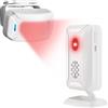Cruxer Rilevatore di Movimento, Allarme di Sicurezza Wireless PIR per la Sicurezza Domestica, Negozi Commerciali Campanello di Benvenuto, Avviso per la Cassetta Delle Lettere(1 Sensore e 1 Ricevitore)