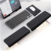 TWSOUL Tappetino per mouse e poggiapolsi per tastiera, 3 in 1 ergonomico, poggiagomiti per ufficio con supporto per polso, Wrist Rest Pad, cuscino in memory foam per bordo del tavolo, poggiapolsi per mouse