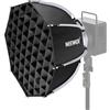 NEEWER Basics Softbox ottagonale con supporto Bowens, 17,7, set di illuminazione Softbox con griglia compatibile con Aputure 150c Godox SL60w, per FS300C FS150B HB80C CB200C Q6, NS62P