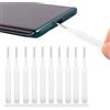 ALLY-MAGIC Type C - Set di spazzole per la pulizia del telefono cellulare, 10 pezzi, con connettore antipolvere, per telefono, altoparlante, mini spazzola per la pulizia delle cornette del telefono