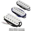 FLEOR Alnico 5 HSS Single-Coil+Humbucker Pickup Neck+Middle+Bridge Pickup (14-15K) Set, Bianco