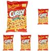 Lorenz Snack-World Rohscheiben Lorenz, Curly Classic, Snack di Mais con Pasta di Arachidi, Cornetti al Gusto di Arachidi, Croccanti all'Esterno, Snack Salato non Fritto e Vegano, 1 Confezione da 600gr