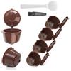 HAILASRE Capsule di caffè riutilizzabili Dolce Gusto Filtri da caffè ricaricabili per Dolce Gusto 6 cialde riutilizzabili Accessori da caffè con cucchiaio e spazzola
