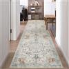 Famibay Tappeto a passatoia per corridoio, 80 x 300 cm, lavabile, antiscivolo, per corridoio, vintage, per ingresso e camera da letto, soggiorno
