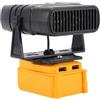 Depisuta Stufetta Portatile, 200 W, Temperatura Regolabile su 2 Livelli 55-85 ℃ con modalità Brezza Naturale, Stufa Compatta Alimentata a Batteria per Officina, 2 Uscite USB
