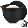 SelfTek Inserto in Silicone per Mixer Kitchenaid Da 4,8 L, Ciotola per Miscelazione con Coperchio per Ciotola Da Cucina Aid, Ciotola Da 5 Qt, Ciotola per Impasto Protegge (Nero 5 Qt)