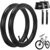 XPJBKC 2 Pezzi 20 Pollice Camera dAria Bici da Corsa, XPJBKC 20x3.0 Camera dAria con 2 Leve per Pneumatici, Addensato Camera Daria per Pneumatici MTB/Bici