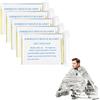 Traxenta 5 Pezzi Coperta Termica Emergenza, Montagna Escursioni Telo Termico, Rescue Blanket Telo di Sopravvivenza per Salvataggio Protegge da Freddo, Pioggia, Calore e Vento, All'aperto 160x210cm