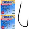 PRO FILSTAR Set 20 Ami da Pesca N3 in Acciaio al Carbonio - Ganci per Pesca alla Carpa - Acqua Dolce e Salata - Amo Super Affilato - Accessori per la Pesca - Method Feeder - Attrezzatura Carpfishing