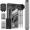 KOTO darts KOTO - Freccette Kingcontrol 90% 24 G, Nero, 3 Barili, Alette + Aste & Portafoglio per Freccette, Uso Professionale