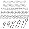UEKPDM 100 pz/5 misure Duo Lock Fast Snaps Girelle 2 # 1 # 0 # 00 # 000 # 000 # Clip per esche da pesca in mare Clip per esche da pesca in mare clip a scatto per esche e connettori di linea