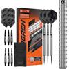 KOTO darts KOTO - Kingrex, 90% Tungsten, 23G, Argento, Impugnatura ad Anelli, 54mm