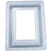 Rutovex Cornice portafoto decorativa fai da te, in silicone, forma rettangolare in resina sintetica, stampo fai da te, 20,5 x 15,5 cm, adatta per foto da 18,5 x 13,6 cm, per la produzione di cornici portafoto