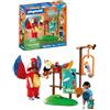 PLAYMOBIL | Animals & Friends | Zoo Mascotte | Mascotte dello zoo | uomo in costume da pappagallo con 3 uccelli tropicali | giocattolo per bambini dai 4 anni in su | 72074