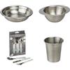 THERMOBABY - Set di pasti per bambini completo in acciaio inox - Set di piatti per bambini, set di posate, bicchiere e ciotola - Ideale da regalare - Pratico, sano e sicuro - Scatole per il pranzo per