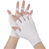 Mabor 6 paia di guanti in cotone bianco neurodermatite morbidi senza dita per eczema, mani asciutte, bellezza, spa della mano (taglia unica)