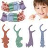Hshihaysx 80 pezzi di filo interdentale per bambini, set per la cura dei denti, 4 forme di animali, filo interdentale per bambini, per la pulizia dei denti, per spazi interdentali stretti