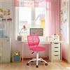 FurnitureR Colori, Seduta per Computer Moderna e Regolabile, Senza bracciolo Girevole, Sedia da Ufficio per Giovani, Sala Studio, Rosa, Metallo, 38.5CM x40CM x75-87CM