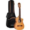 Ortega Guitars Chitarra Concerto Requinto Series - corpo profondo - include Gig Bag - cedro massello / sapele (RQ39E)