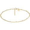 day berlin day.berlin cavigliera Point donna elegante con piccole sfere, design delicato e luminoso, lunghezza regolabile 22+5cm, acciaio inox 316L impermeabile, oro placcato 18k