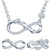 Yumilok Parure di gioielli da donna con ciondolo a forma di drago e orecchini in argento Sterling 925 e Argento, colore: argento, cod. Y40-101-silver