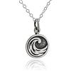 FashionJunkie4Life Argento sterling doppio acqua elementi con ciondolo, 45,7 cm
