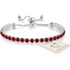 HEEYA Bracciali da donna placcati in argento Sterling bracciali tennis cristallo Slider braccialetto da donna diamante zirconia braccialetto da donna regalo di compleanno per mamma sorelle con carte