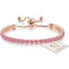 HEEYA Braccialetto da donna placcato in argento Sterling, braccialetto tennis con cristalli e zirconi, regalo di compleanno per mamma e sorelle, con biglietti, argento/oro rosa, 6.1 inches~10.4 inches