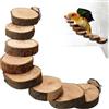DXQCHDUO Giocattolo a scaletta per pappagalli, scala per uccelli in legno, piattaforma per uccelli, scala per uccelli, scaletta per criceti, accessori per gabbia per piccoli animali