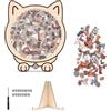 HAOXYO Puzzle in Legno a Forma di Gatto 75 Pezzi, Puzzle a Forma di Gatto, Puzzles In Legno Decorativi per Gli Amanti Del Gatto e per L'Arredamento Della Casa