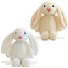 KMFASVX 2 Pezzi Coniglietto di Peluche 28 cm Conigli di Pasqua in Peluche con Orecchie Pendenti Animali Pupazzo Decorazioni Dolce Coniglio Plush per Regalo di Pasqua,Compleann,Viaggio