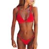CheChury Sexy Costume da Bagno Bikini Donna Push-up Reggiseno Imbottito Spiaggia Bikini Set Beachwear Due Pezzi Mare e Piscina Tankini Sportivi Brasiliano