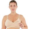 Dagi Reggiseni per L'Allattamento, Reggiseno per L'Allattamento Senza Ferretto, Poliammide, Elastan, Biancheria Intima per la maternità, Bralette Senza Cuciture Comfort, M-3XL | Beige - L